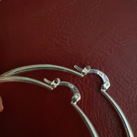 Sterling Silver Hoops brought from J&A Glam jewelry & accessories never worn - Picture 5 of 8